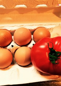 トマトと自然卵のとろーり炒め