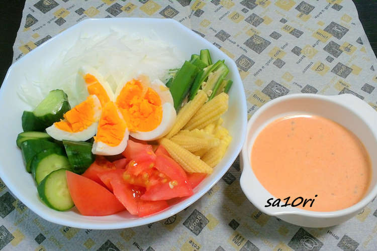 混ぜるだけ コブサラダ風ドレッシング レシピ 作り方 By Sa10ri工房 クックパッド 簡単おいしいみんなのレシピが357万品