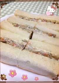 ごぼうサラダのサンドイッチ〜(^_^)v