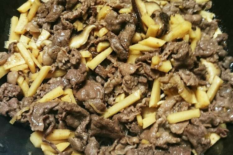 ご飯に合う たけのこと牛肉のしぐれ煮 レシピ 作り方 By のり子のおかず クックパッド 簡単おいしいみんなのレシピが361万品
