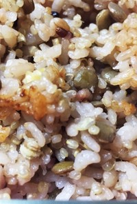レンズ豆、キヌアともち麦のご飯 (覚書)