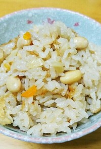 新生姜とお豆の炊き込みご飯