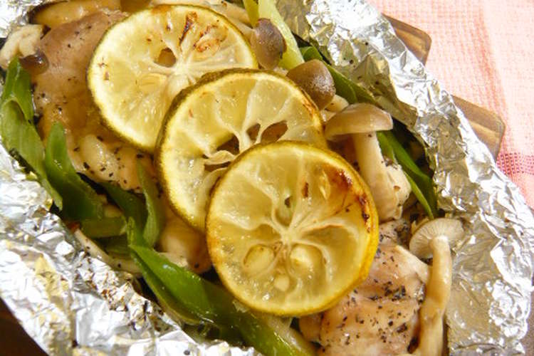 鶏肉のゆず風味 簡単 酒蒸し風ホイル焼き レシピ 作り方 By レンバス クックパッド