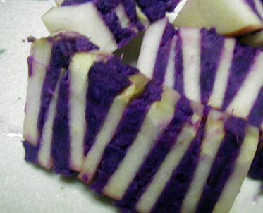 紫芋のリンゴサンドの画像