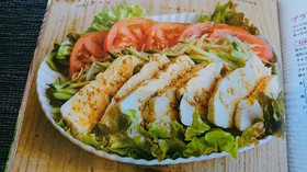 鶏むね肉レンジで中華風サラダ
