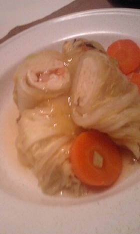 お豆腐の白菜ロール