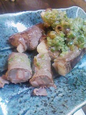 長いもの牛肉巻き☆ネギ塩ダレで☆