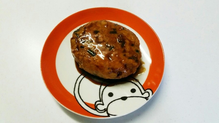 鶏挽肉で照り焼きハンバーグの画像