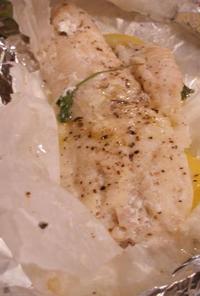 白身魚のパピヨット(ホイル焼き)