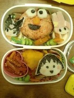 エルモ・まる子・マイメロのキャラ弁