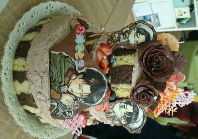 チョコムースケーキ(誕生日ケーキ)の写真