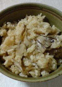 舞茸と佃煮昆布の炊きこみご飯