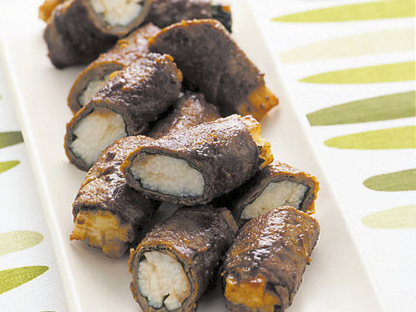 牛肉の野菜巻きソテー