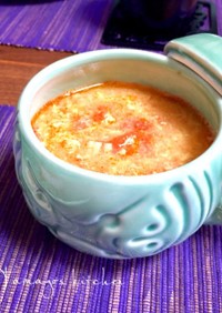 とても簡単なトマタマサンラータン風スープ