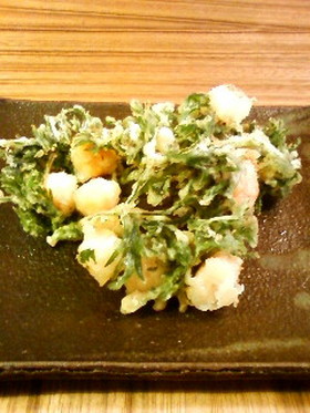 サクサク!にんじんの葉の天ぷら
