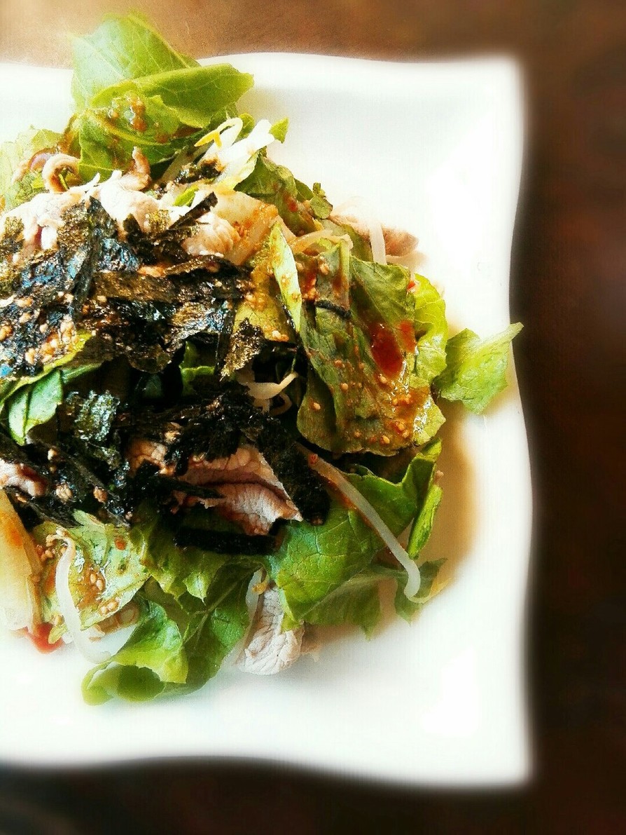 野菜モリモリ。ピリ辛韓国風サラダ。の画像