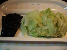 韓国海苔de手巻きキャベツ✿