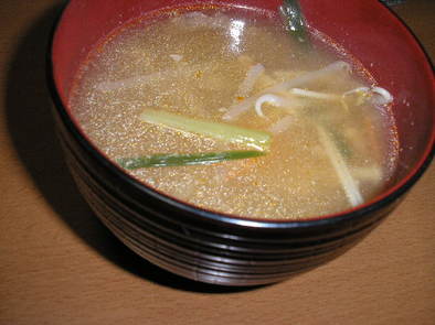 キムチともやしの韓国風みそスープ♪の写真