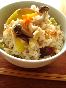 収穫祭 * さつま芋の炊き込みご飯