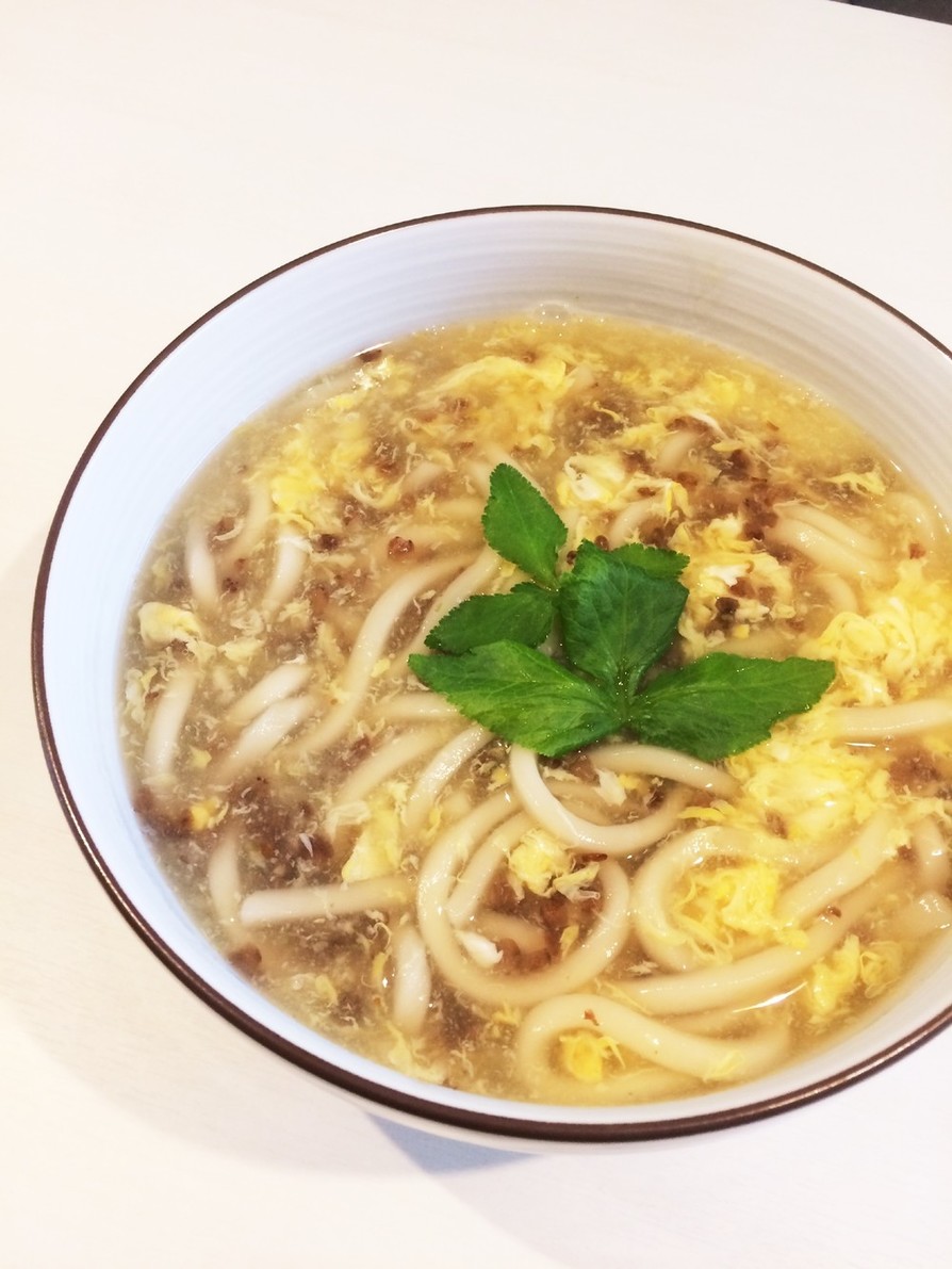 そば茶殻入り♡あんかけうどんの画像