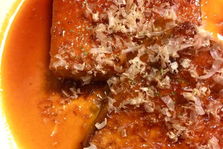 まるごと厚揚げの洋風生姜焼き レシピ 作り方 By Matscafe クックパッド 簡単おいしいみんなのレシピが352万品