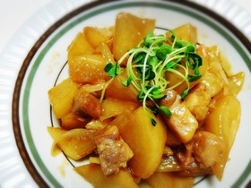 鍋で簡単!鳥もも肉と大根のサッパリ煮物☆