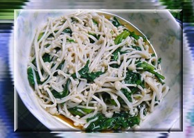 えのきと春菊のシャキシャキ☆ポンがけ☆
