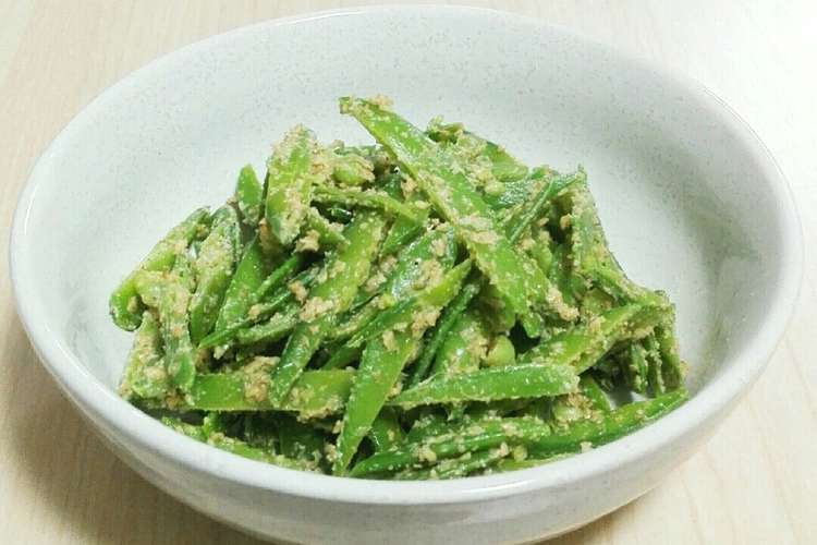 絹さやの胡麻和え ひと手間かけました レシピ 作り方 By Natsumi510 クックパッド 簡単おいしいみんなのレシピが353万品