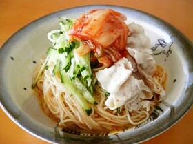 【ホシサンキムチ鍋】ビビン麺風 和え麺♪