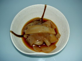 いかの醤油漬け(料理のための清酒使用)