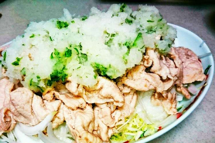 豚肉のおろし焼きしゃぶ 豆板醤ポン酢で レシピ 作り方 By Emis クックパッド 簡単おいしいみんなのレシピが356万品