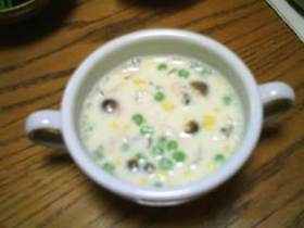 簡単・寒天入り豆乳スープ