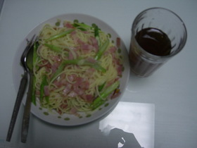 ベーコンとアスパラのパスタ☆
