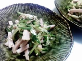 簡単♪魚肉ソーセージときゅうりの和え物☆