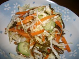 うちのキャベツと野菜の浅漬け 塩昆布で