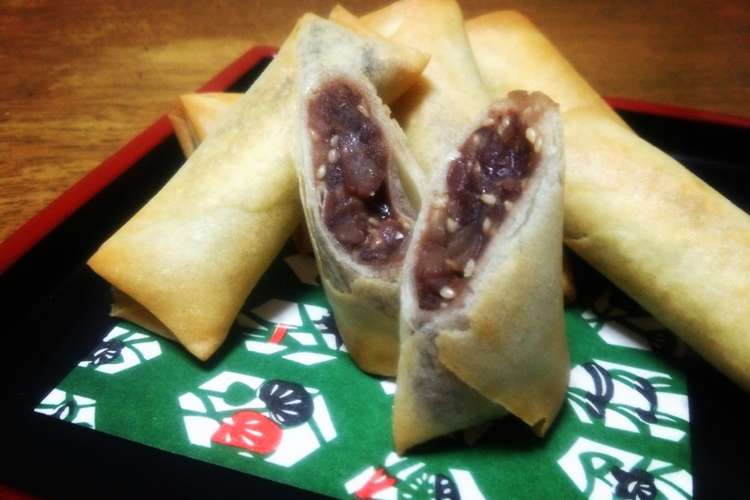 小豆あんことゴマの揚げ春巻 レシピ 作り方 By ふくろう茸 クックパッド 簡単おいしいみんなのレシピが359万品
