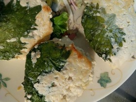鳥挽肉のシソ巻き豆腐ハンバーグ
