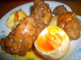 とろ~り煮たまごと手羽元のさっぱりお酢煮