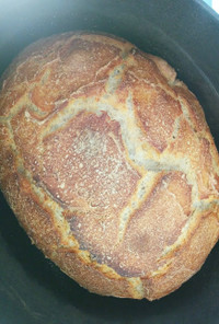 【簡単おいしい】鍋で焼く天然酵母パン