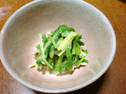 からし酢味噌で「わけぎと豚肉のぬた」の写真