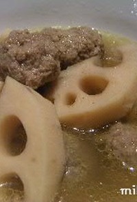 煮物？スープ？な肉団子と根菜のカレー風味