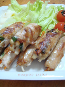 ฺ*:.。野菜いっぱい肉巻き。.:*