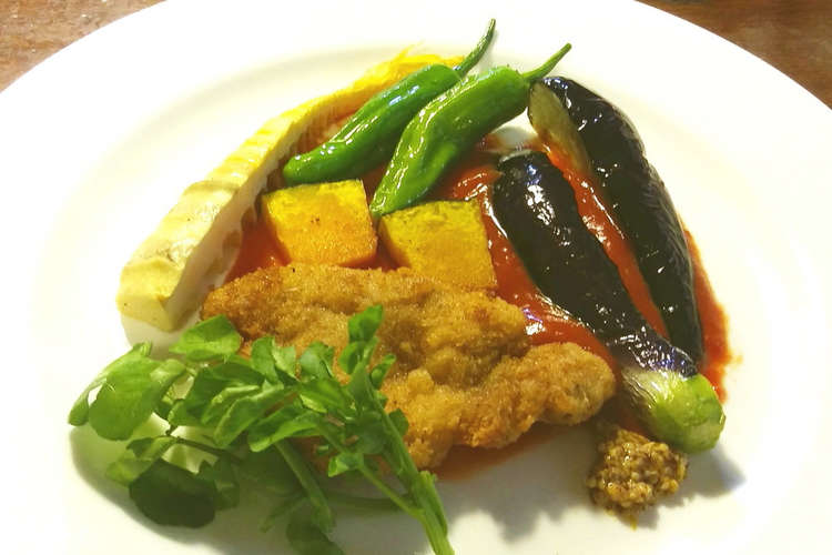 ヒレカツと野菜の素揚げ トマトソース レシピ 作り方 By Guzavie クックパッド 簡単おいしいみんなのレシピが355万品