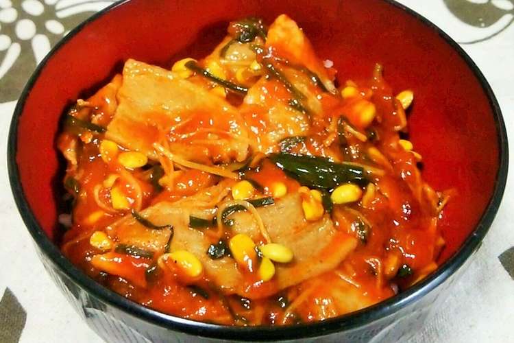 豚ニラ豆もやしの辛味噌あんかけ レシピ 作り方 By ちぃ兄やん クックパッド 簡単おいしいみんなのレシピが359万品