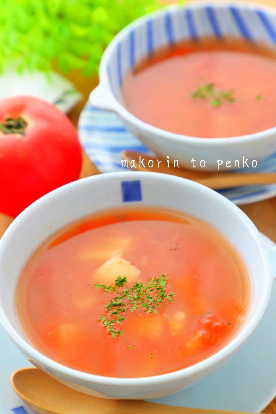 絶品！シーフードのトマトスープの画像