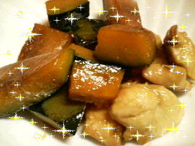 かぼちゃと鶏もも肉の煮物