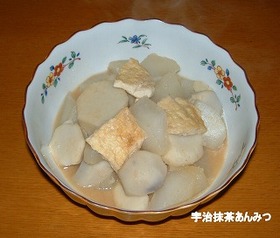 大根、里芋、おあげのみそ炊き