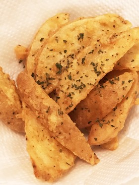 ひよこ豆の粉で揚げるフライドポテト