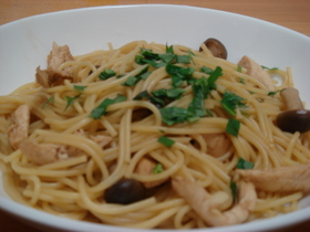 ササミときのこの和風パスタ♪