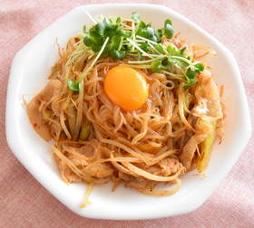 ダイエット★しらたきで作るキムチ焼きそば